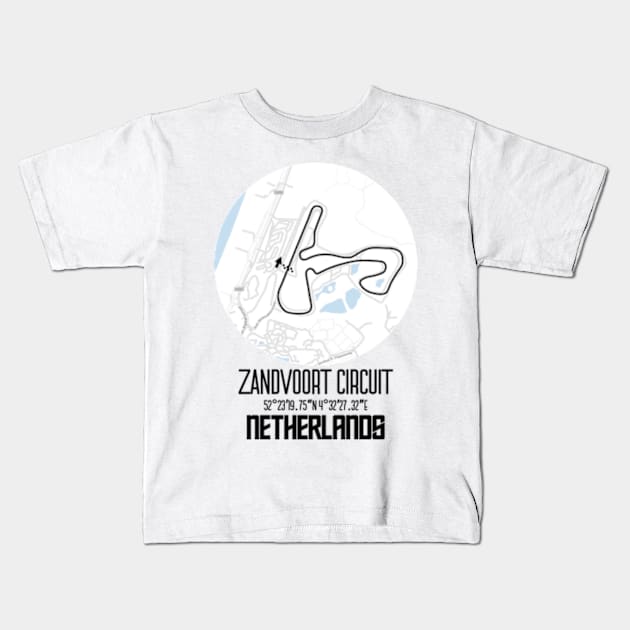 Zandvoort Circuit Kids T-Shirt by Worldengine